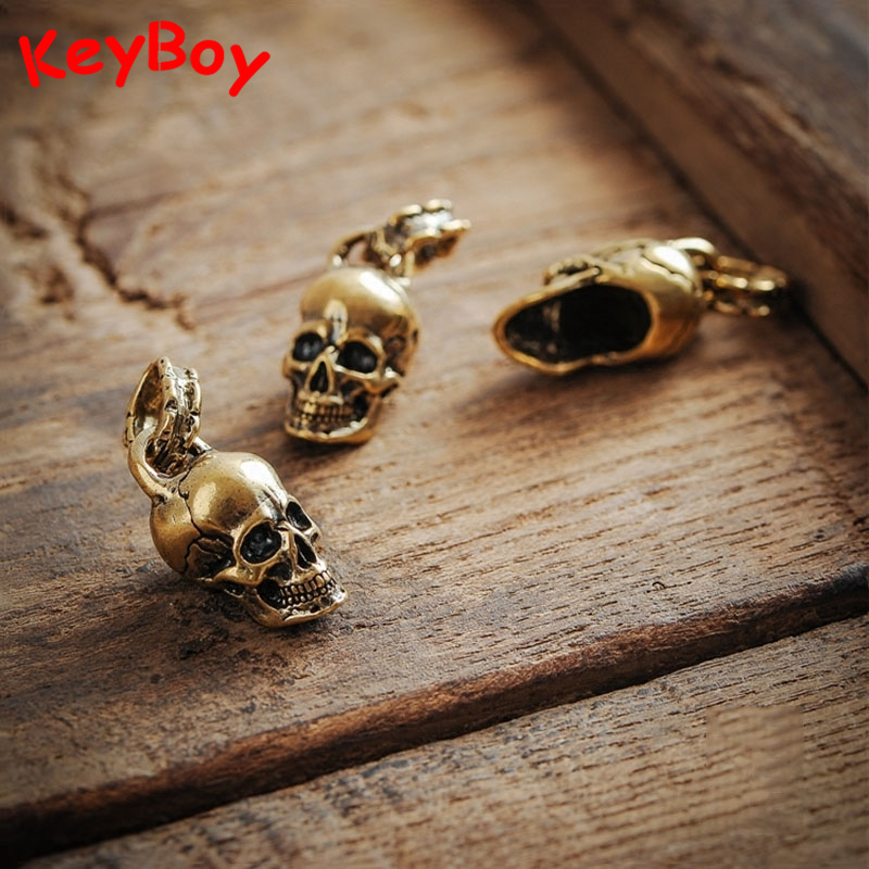 Gothic Skull Ring - Porte-clés vintage punk tête de mort,