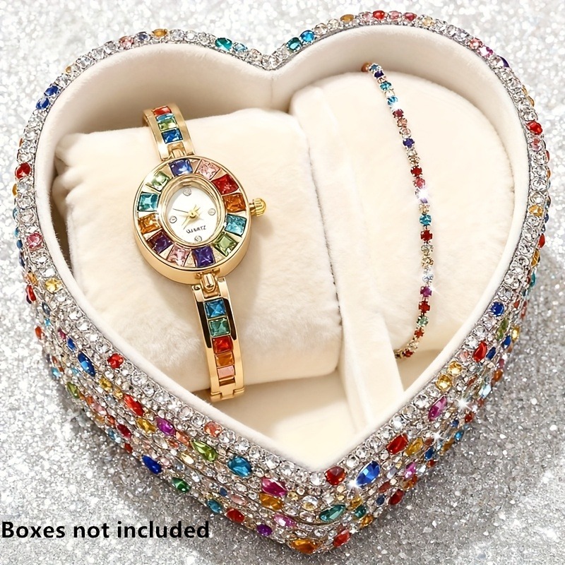 Jewelry Box Organizer Watches - Ensemble de 2 montres-bracelets à quartz