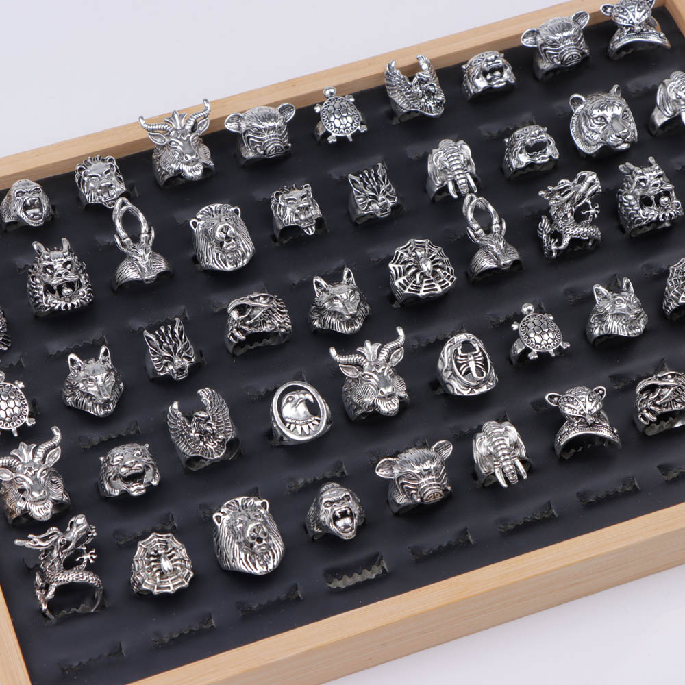 10/20/30/50 pièces/lot mode Pu - Gothic Skull Ring avis et prix