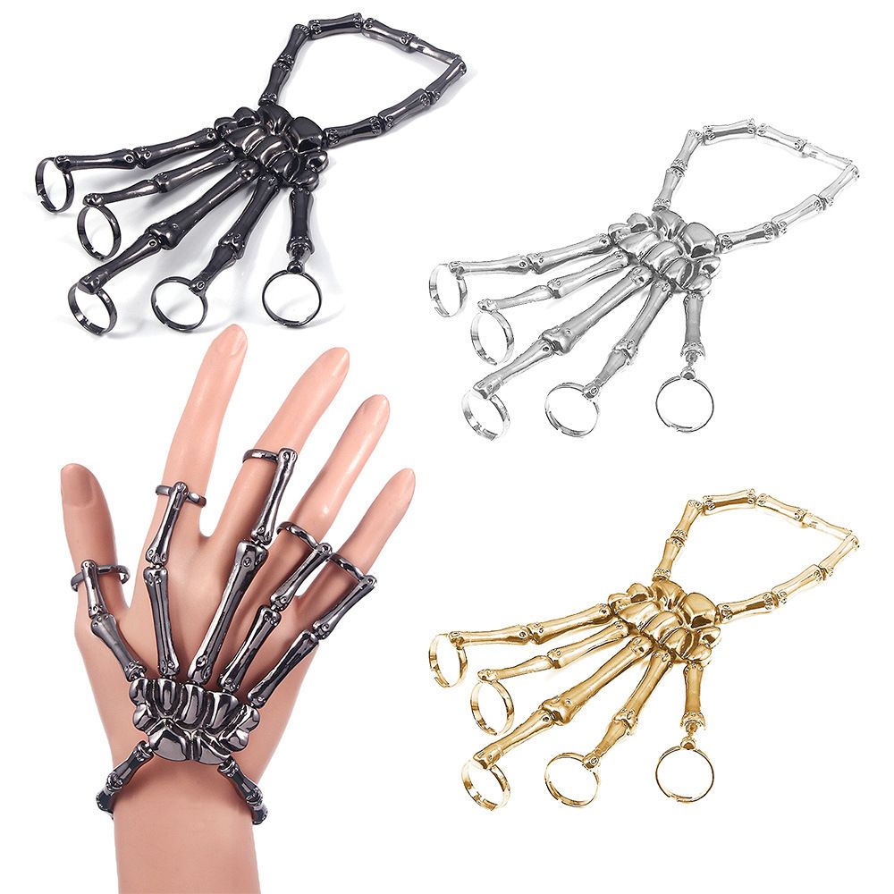 Bracelet en métal fête Punk go - Gothic Skull Ring avis et prix