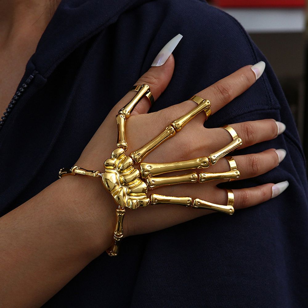 Bracelet en métal fête Punk go - Gothic Skull Ring avis et prix