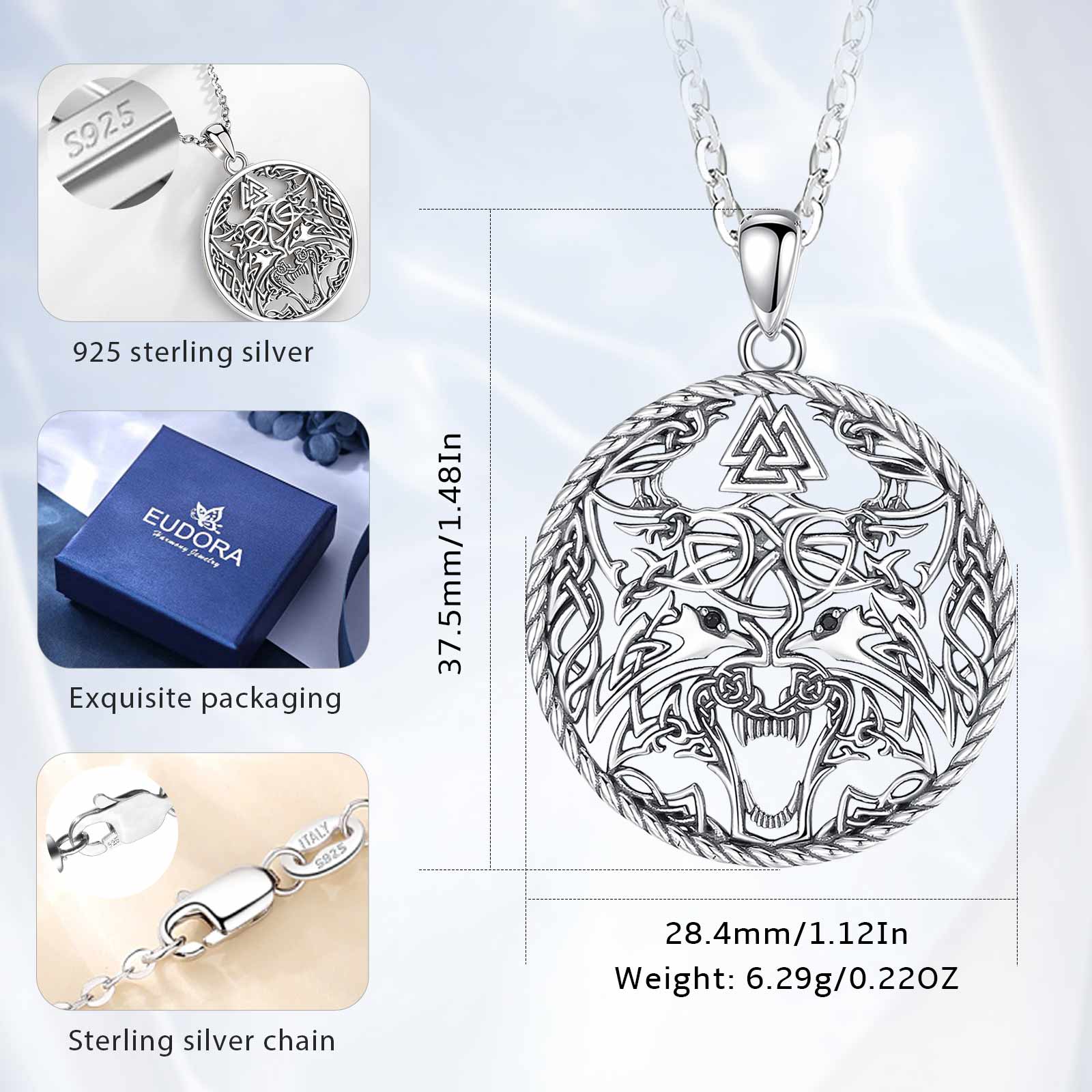 Eudora – collier loup Viking e - Wolf Jewelry & Watches Tampa Reviews avis et prix