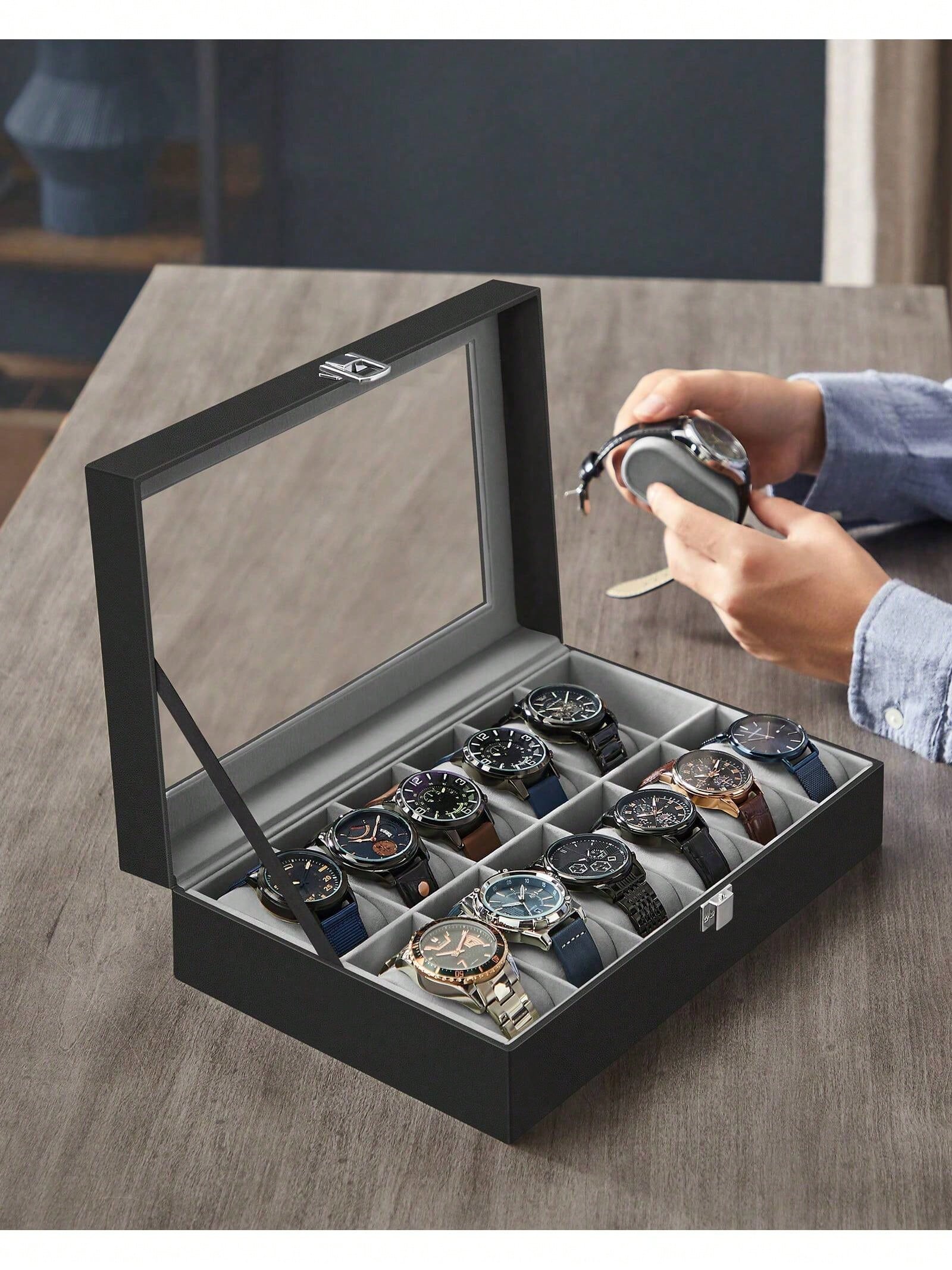 Boîte à montres verrouillable  - Jewelry Box Organizer Watches avis et prix