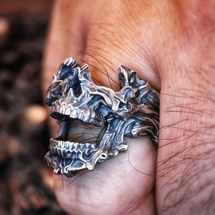 Bague vintage gothique masque  - Gothic Skull Ring avis et prix