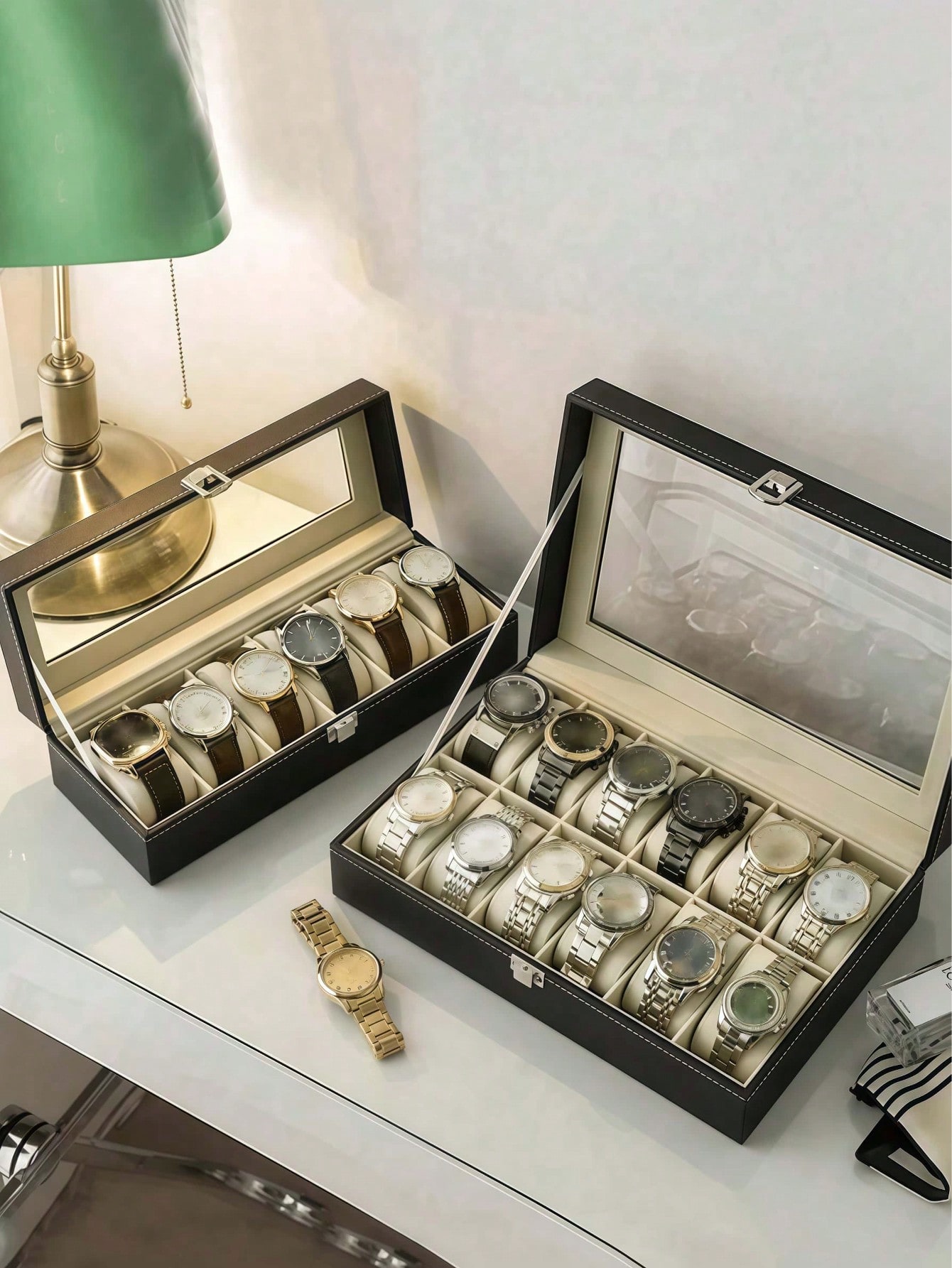 Boîte à montres en cuir avec s - Jewelry Box Organizer Watches avis et prix