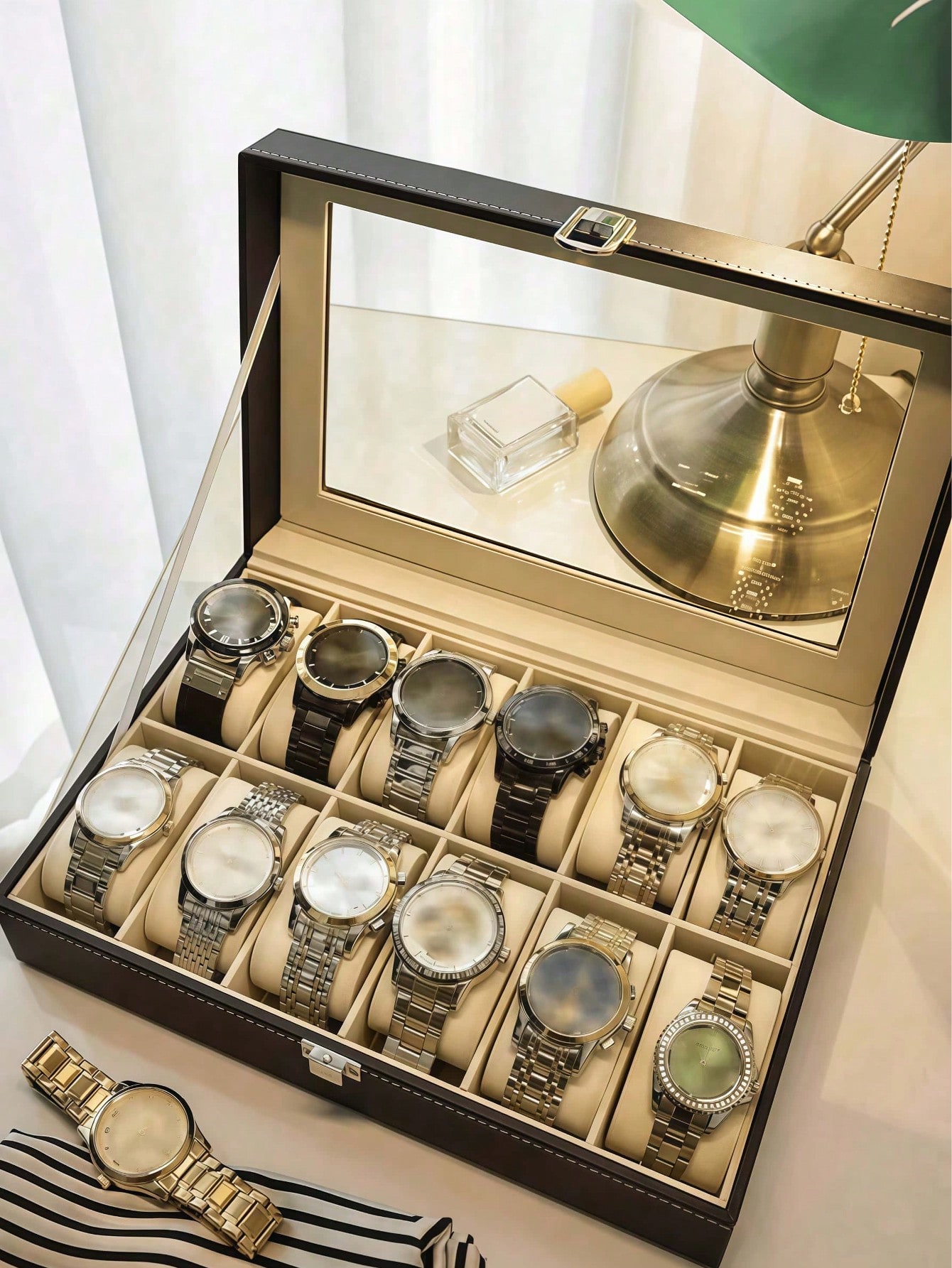 Boîte à montres en cuir avec s - Jewelry Box Organizer Watches avis et prix