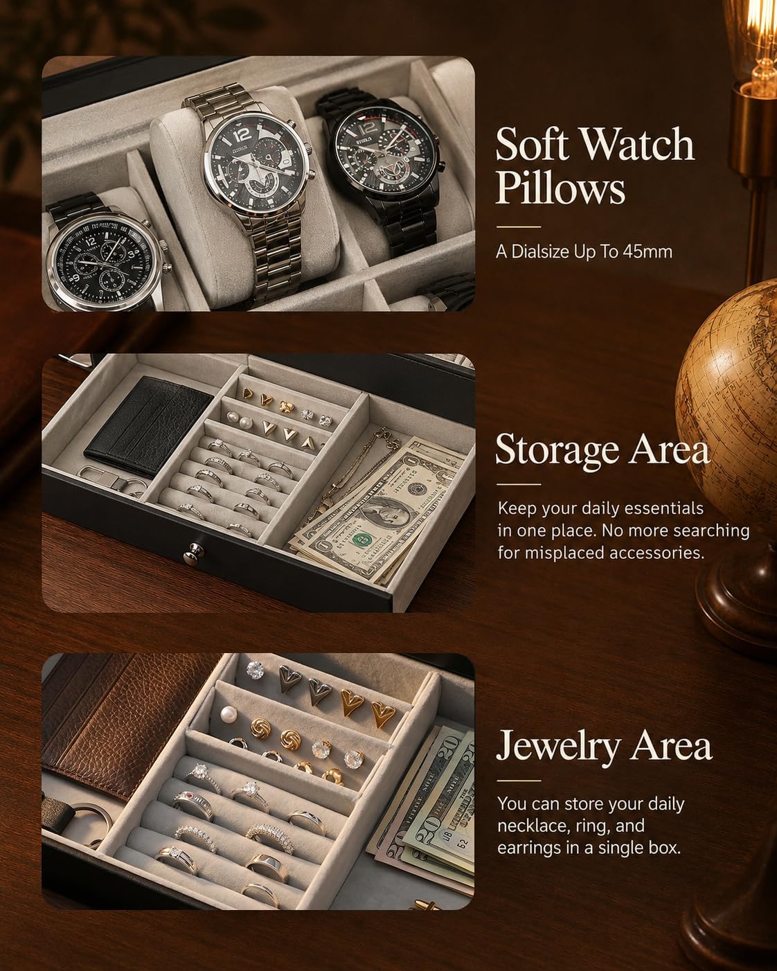 Boîte de rangement pour montre - Jewelry Box Organizer Watches avis et prix