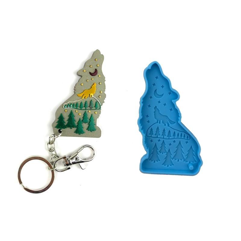 A52E porte-clés loup brillant, - Wolf Jewelry & Watches Tampa Reviews avis et prix