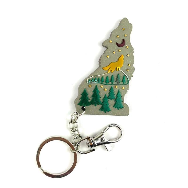 A52E porte-clés loup brillant, - Wolf Jewelry & Watches Tampa Reviews avis et prix