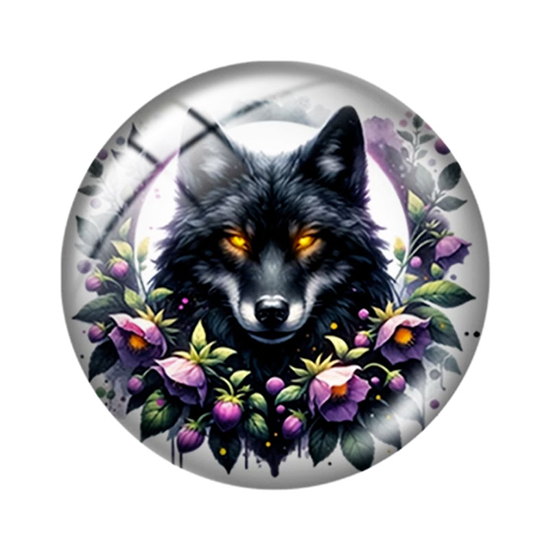 Cabochons en verre motif loup  - Wolf Jewelry & Watches Tampa Reviews avis et prix