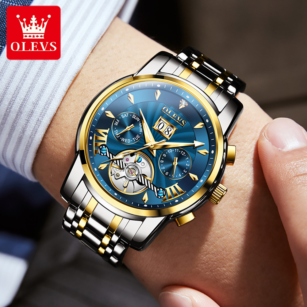 OLEVS hommes montres de luxe m - Mens Mechanical Watch avis et prix