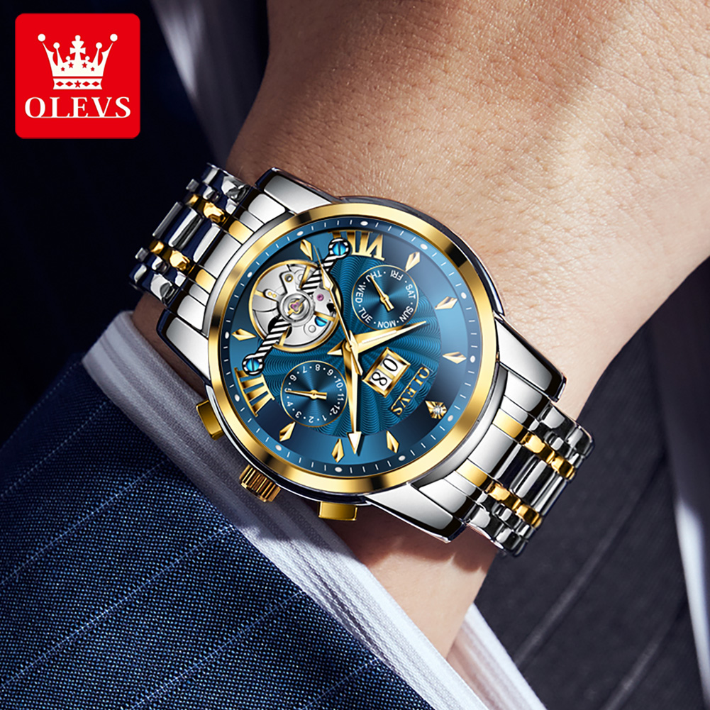 OLEVS hommes montres de luxe m - Mens Mechanical Watch avis et prix