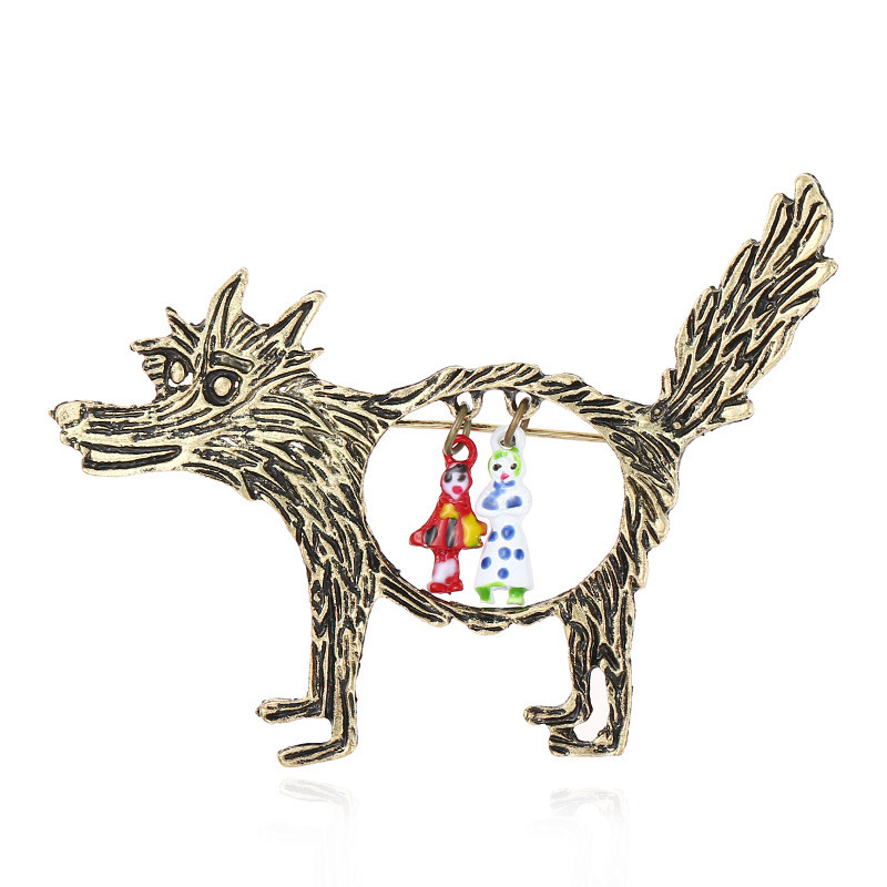 Broche Vintage Loup et Bébés p - Wolf Jewelry & Watches Tampa Reviews avis et prix