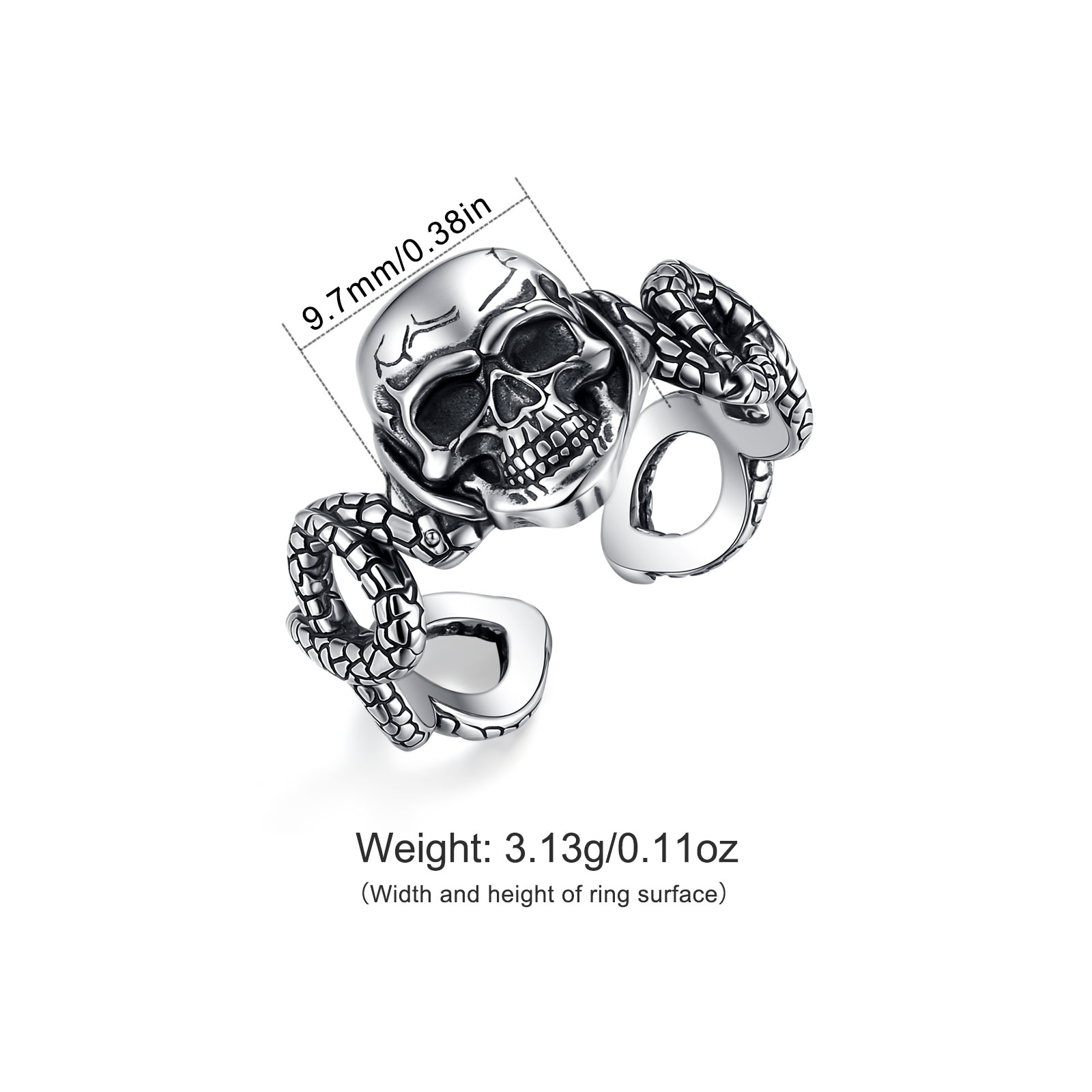 AEONSLOVE Bague ajustable en a - Gothic Skull Ring avis et prix