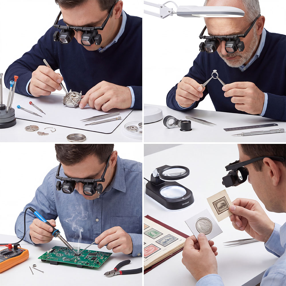 Loupe à bandeau portable 2X-24 - Jewelry Eyewear Watches & Accessories avis et prix