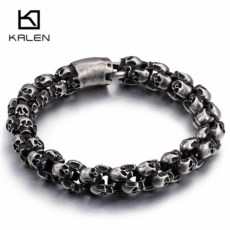 Kalen Punk 22.5 cm Long Mat Cr - Gothic Skull Ring avis et prix