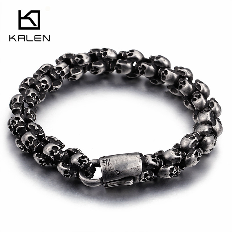 Kalen Punk 22.5 cm Long Mat Cr - Gothic Skull Ring avis et prix