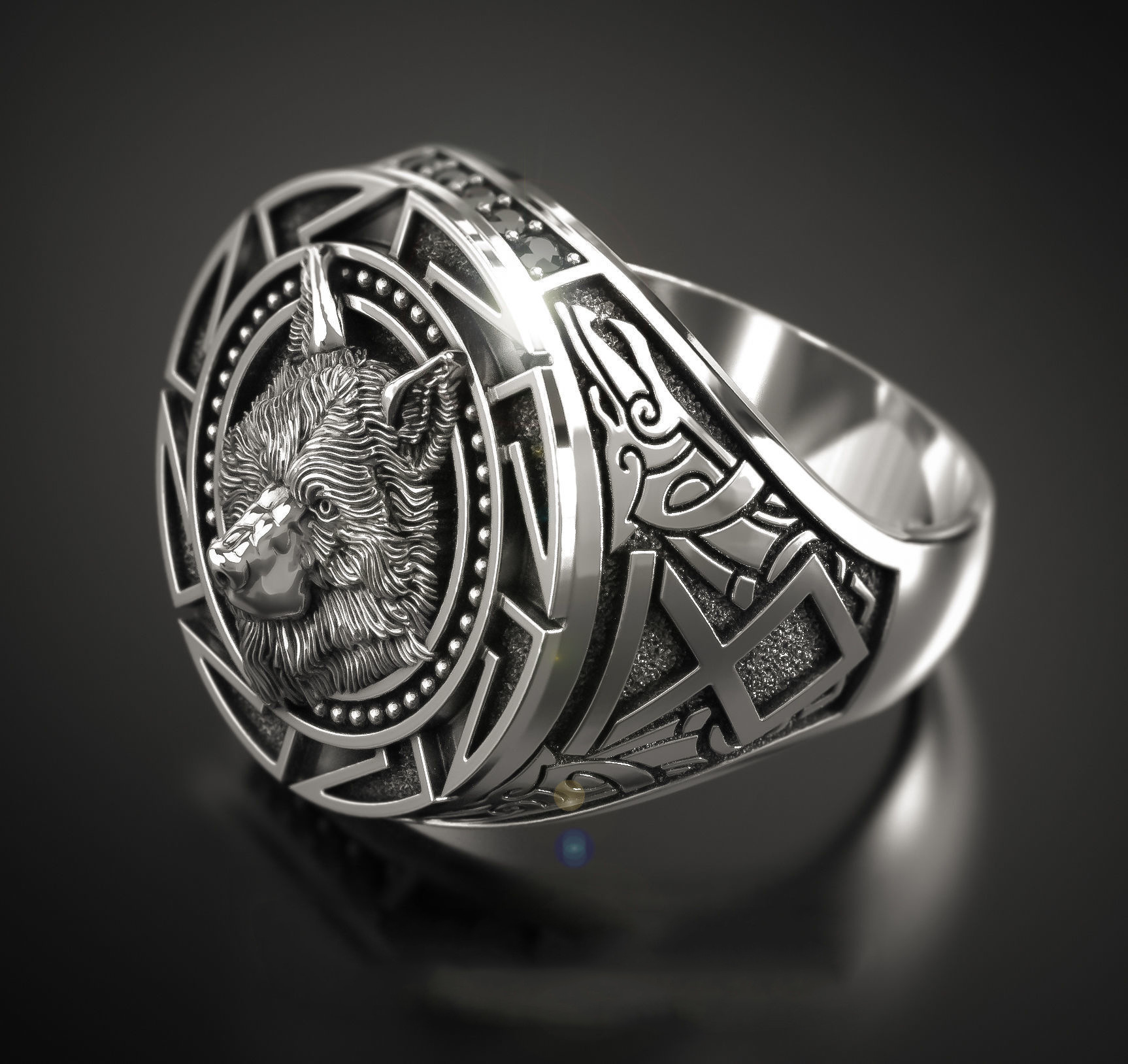 Bague en argent sterling 925 v - Wolf Jewelry & Watches Tampa Reviews avis et prix