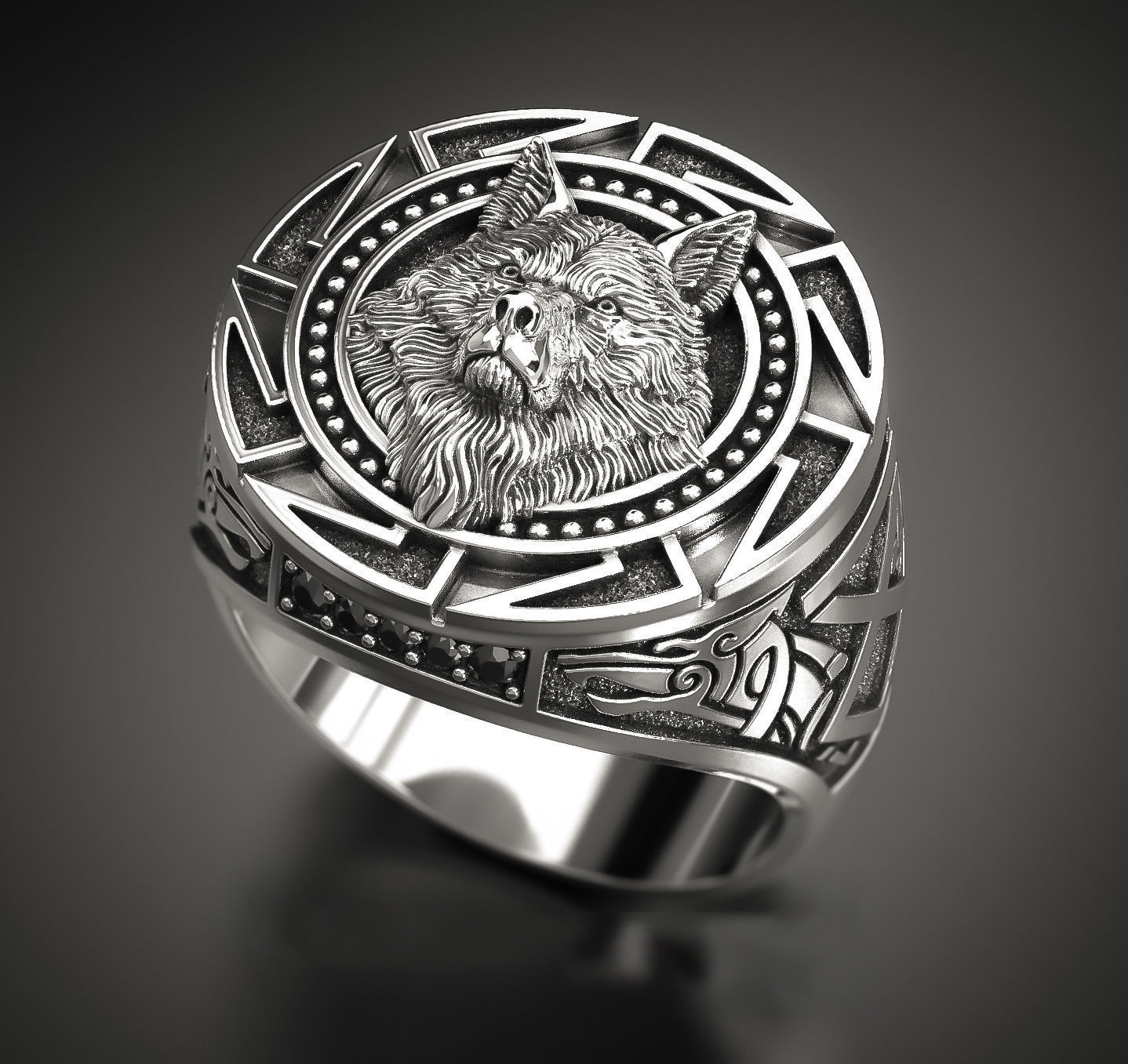 Bague en argent sterling 925 v - Wolf Jewelry & Watches Tampa Reviews avis et prix