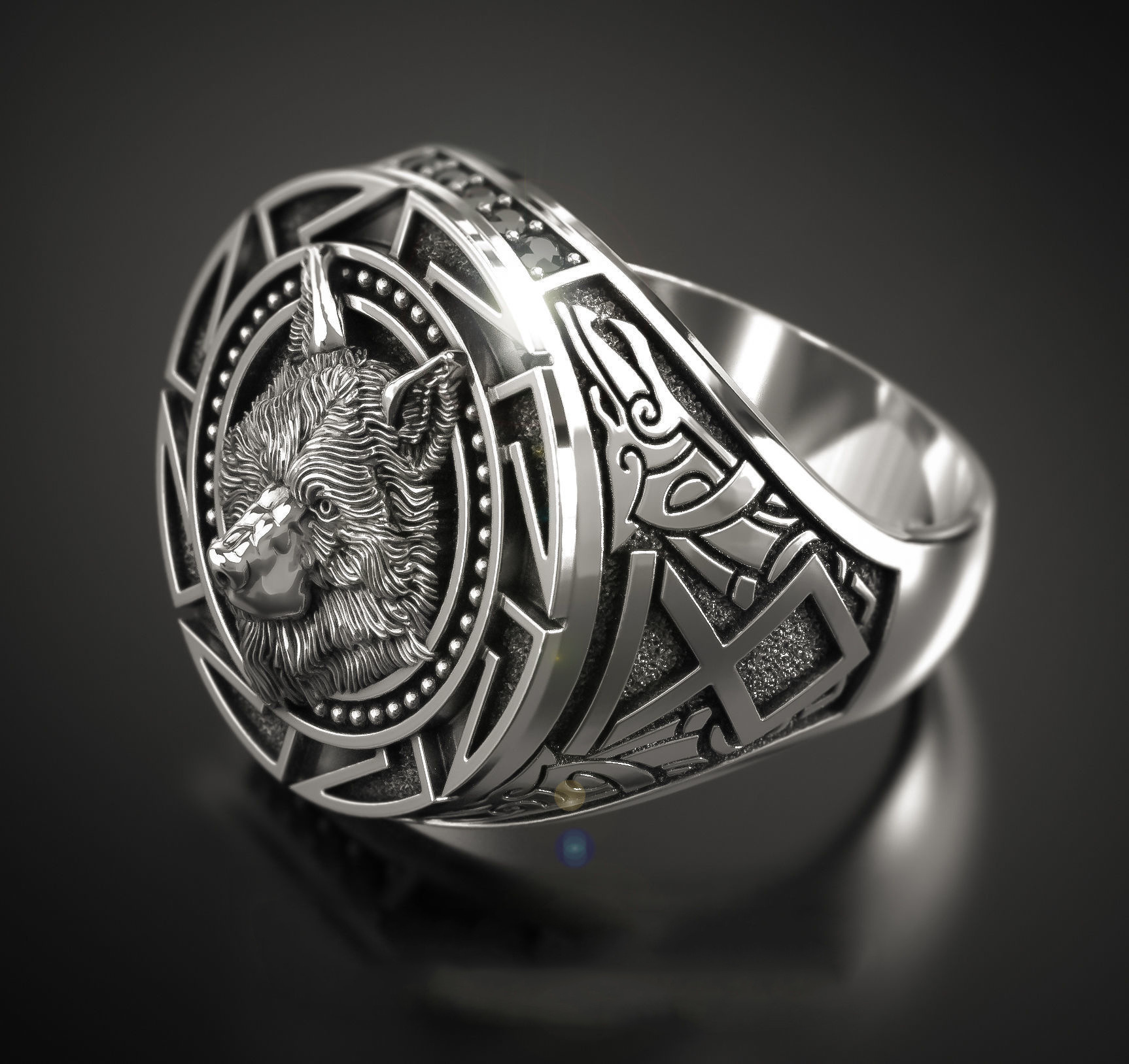 Bague en argent sterling 925 v - Wolf Jewelry & Watches Tampa Reviews avis et prix